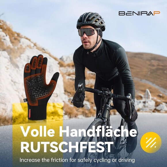 Lightweight Winter Gloves for Men Women, Touch Screen Warm Running Gloves, Windp - Picture 6 of 10